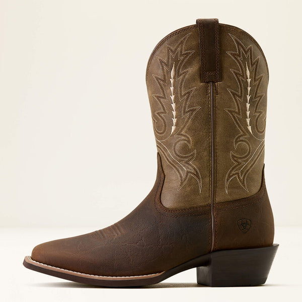 Sport Outfitter Wide Square Toe Cowboy Boot - Tan Elephant Print / Driftwood Tan
