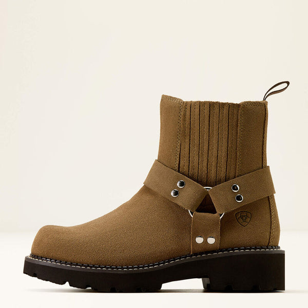 Fatbaby Chelsea Harness Western Boot - Tan Suede