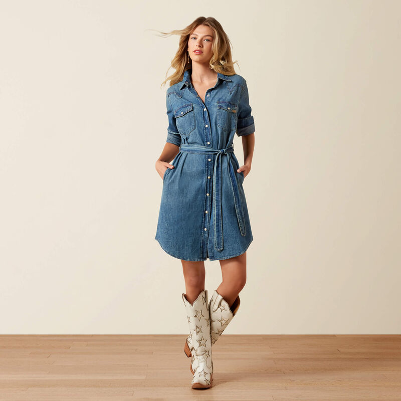 Americana Denim Dress - Clovis