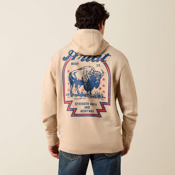 Ariat Bison Archer Hoodie - Oatmeal