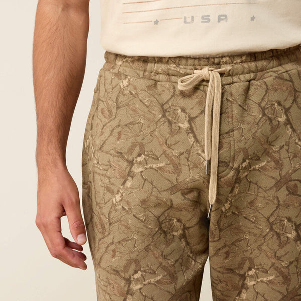 ToughStock Washed Heavyweight Fleece Joggers - Olive Forest Camo