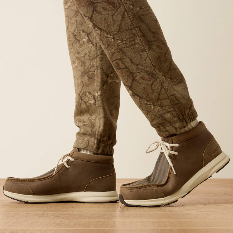 ToughStock Washed Heavyweight Fleece Joggers - Olive Forest Camo