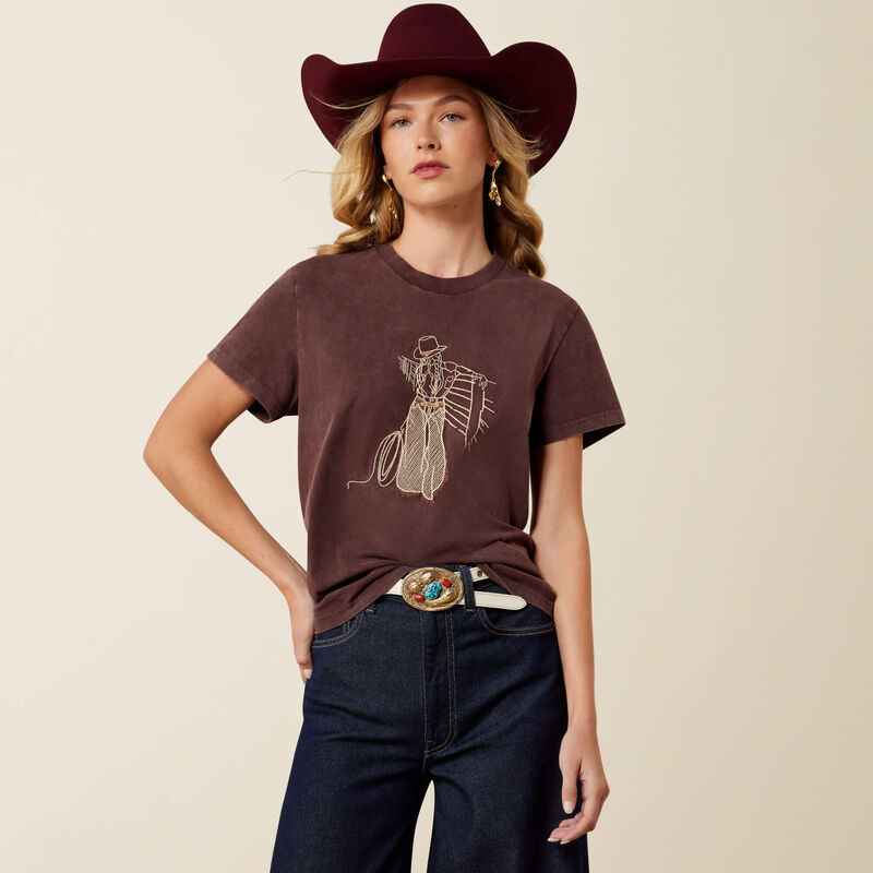 Rebel With A Cause T-Shirt - Chocolate Plum