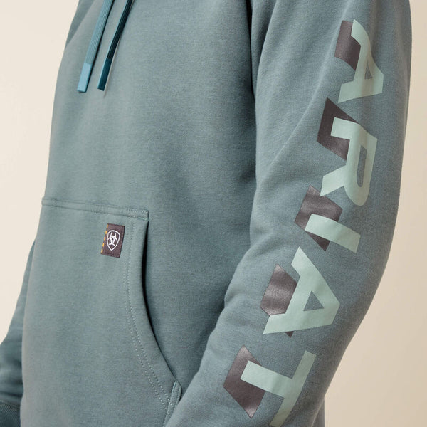 Rebar Lightweight Logo Hoodie - Atlantic Green