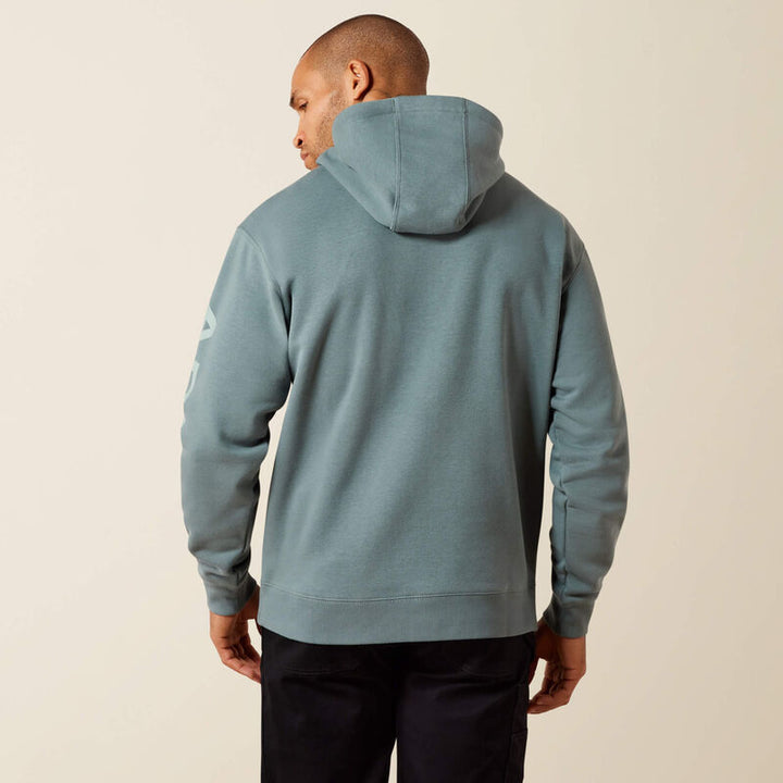 Rebar Lightweight Logo Hoodie - Atlantic Green