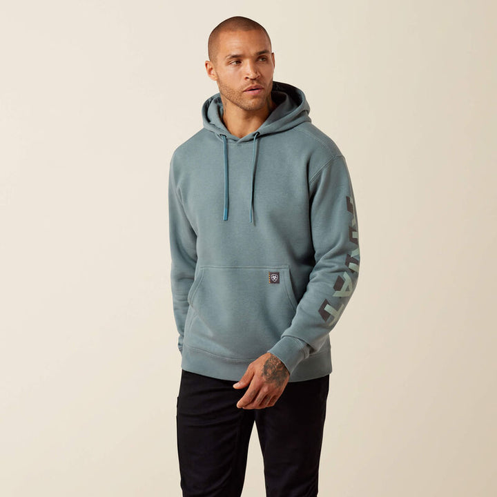 Rebar Lightweight Logo Hoodie - Atlantic Green