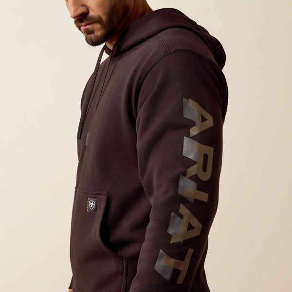 Rebar Lightweight Logo Hoodie - Licorice