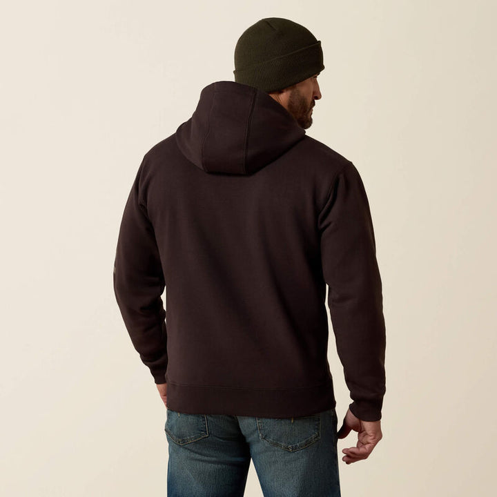 Rebar Lightweight Logo Hoodie - Licorice