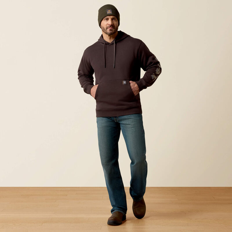 Rebar Lightweight Logo Hoodie - Licorice