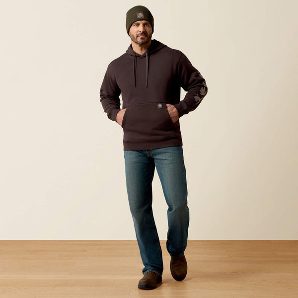 Rebar Lightweight Logo Hoodie - Licorice