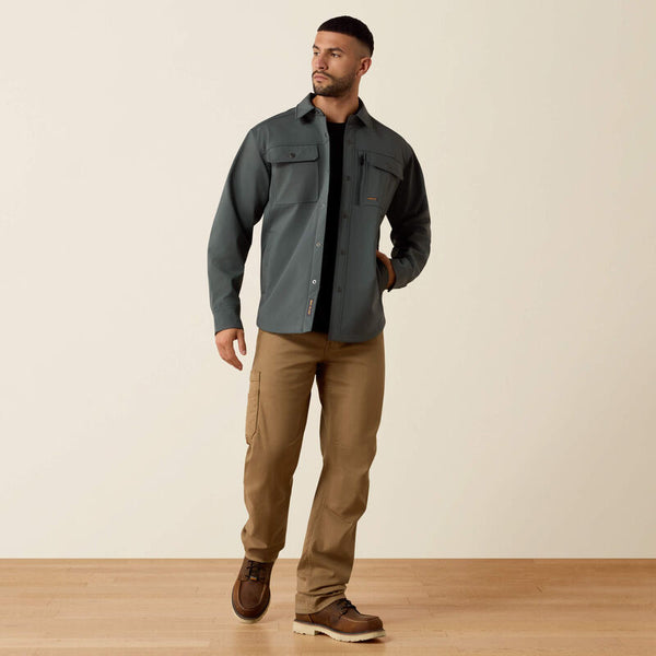 Rebar DuraStretch Utility Softshell Shirt Jacket - Steel Green