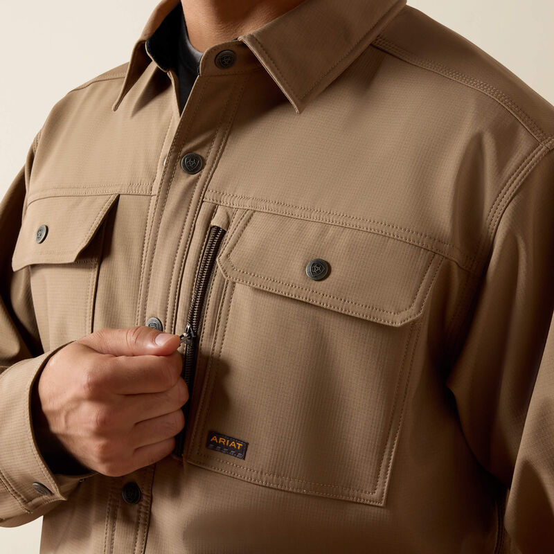 Rebar DuraStretch Utility Softshell Shirt Jacket - Caribou