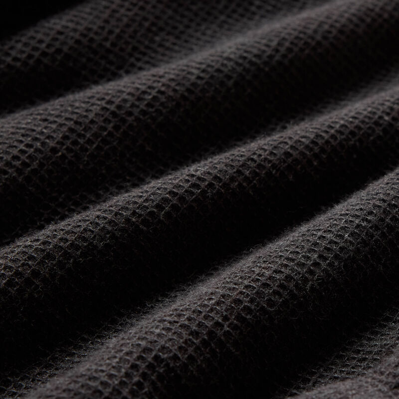Retro Waffle Button Down Fitted Shirt - Charcoal Heather