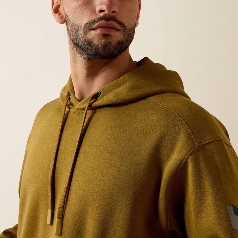 Rebar Lightweight Logo Hoodie - Plantation Heather