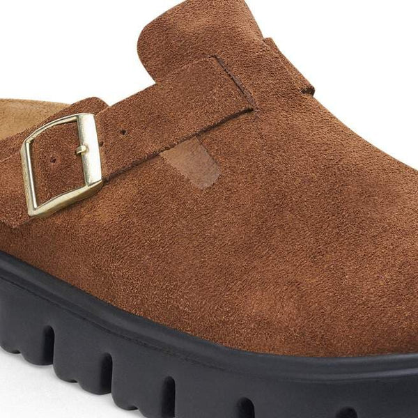 Boston Chunky Suede Leather - Dark Tea / Black