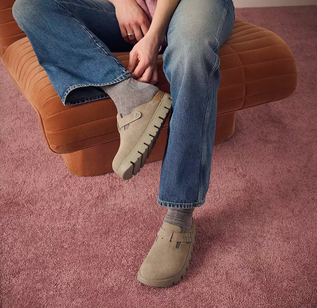 Boston Chunky Suede Leather - Taupe