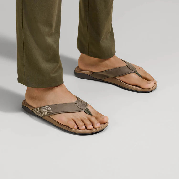 Men's Tuahine Waterproof Leather Sandal - Hunter & Golden Sand