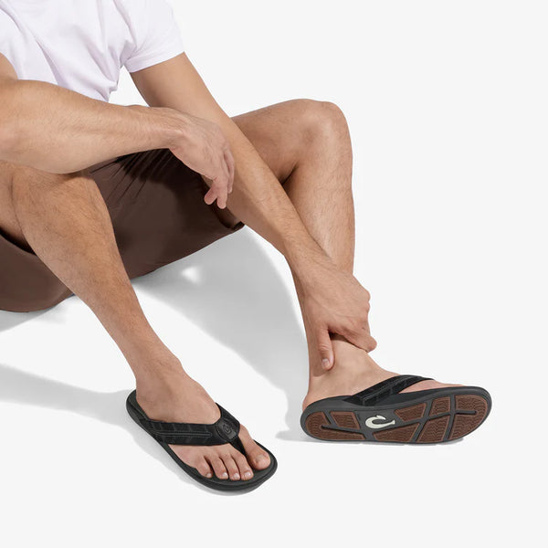 Men's Tuahine Palm Beach Sandal - Lava Rock & Dark Shadow