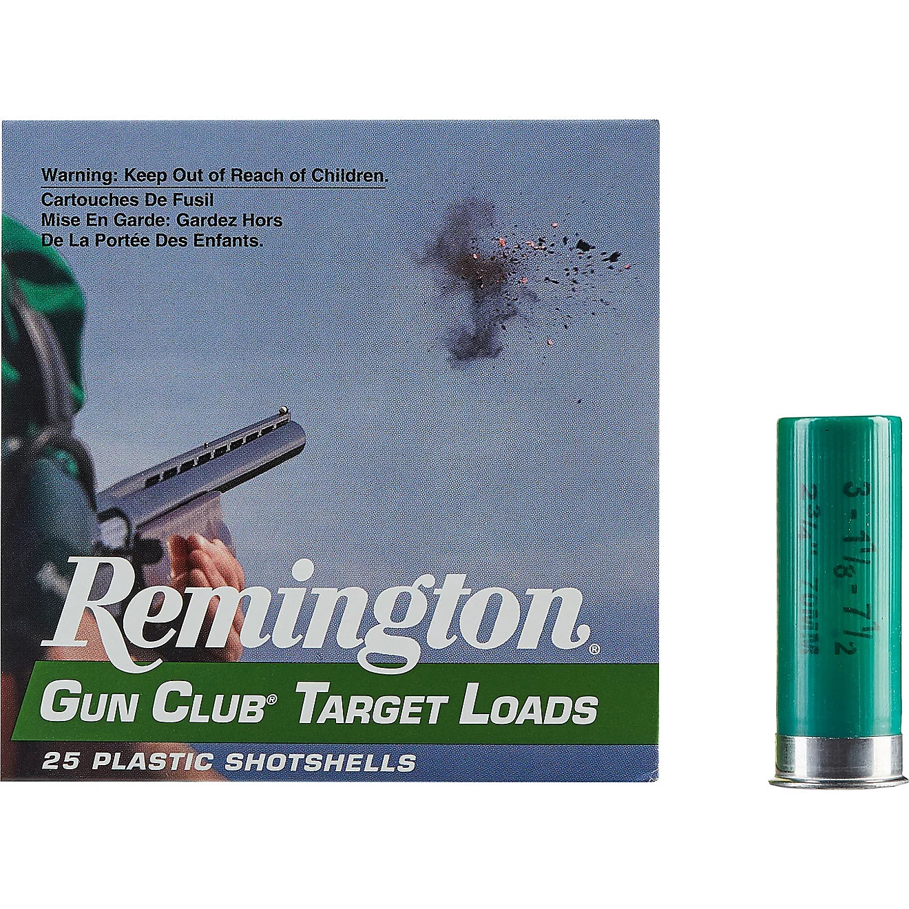 Remington Gun Club 12 Gauge 2-3/4in #7.5 1 1/8oz 1200 fps Target Shotshells - 25 Rounds