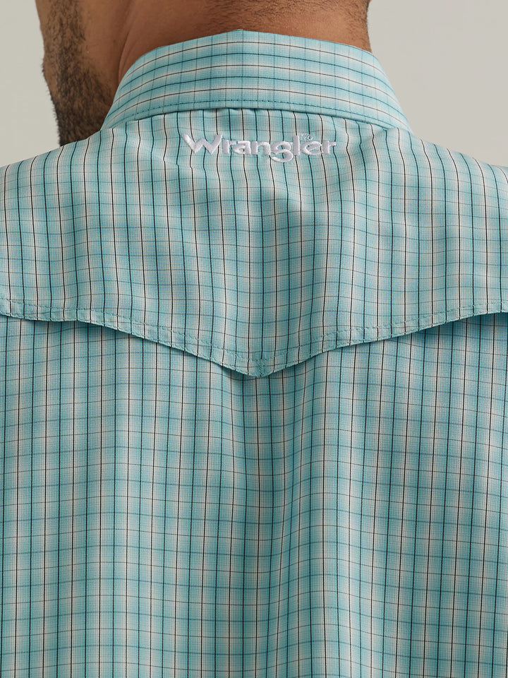 Wrangler Performance S/S Button Shirt - Blue