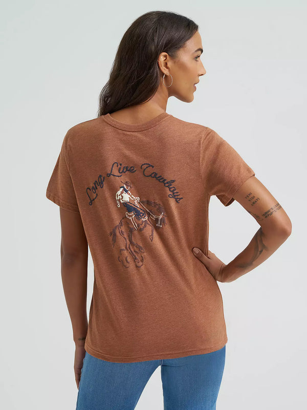 Bucking Back Graphic Reg Fit Graphic Tee - Rawhide Heather