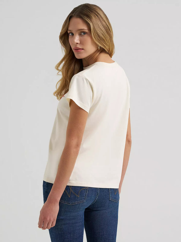 Whipstitch Cowgirls Retro Regular Graphic Tee - Antique White