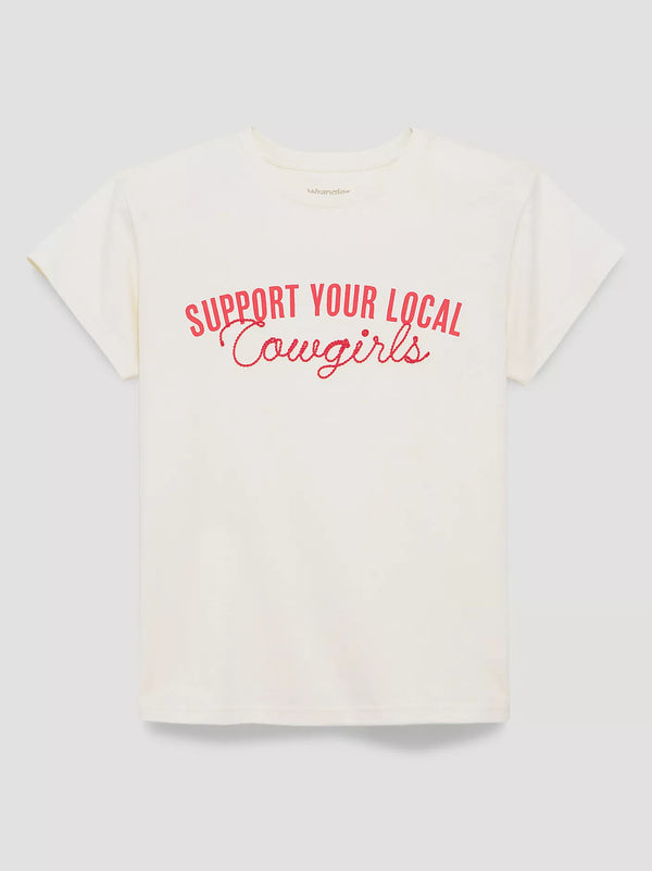 Whipstitch Cowgirls Retro Regular Graphic Tee - Antique White