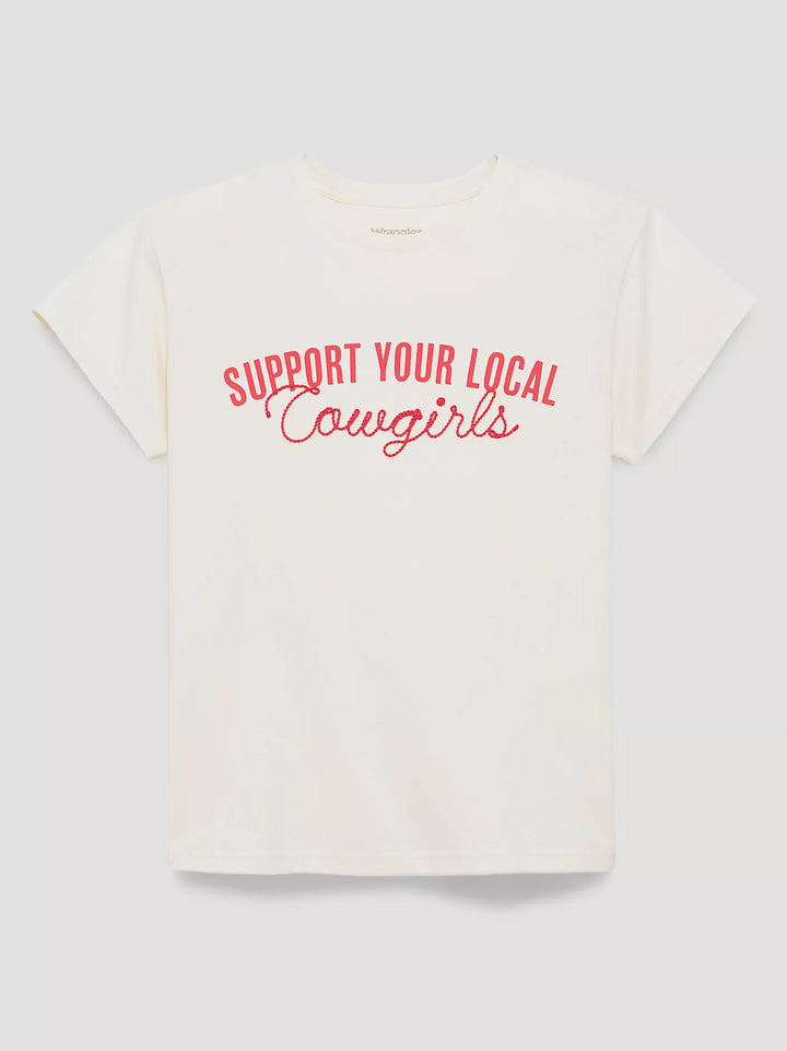 Whipstitch Cowgirls Retro Regular Graphic Tee - Antique White