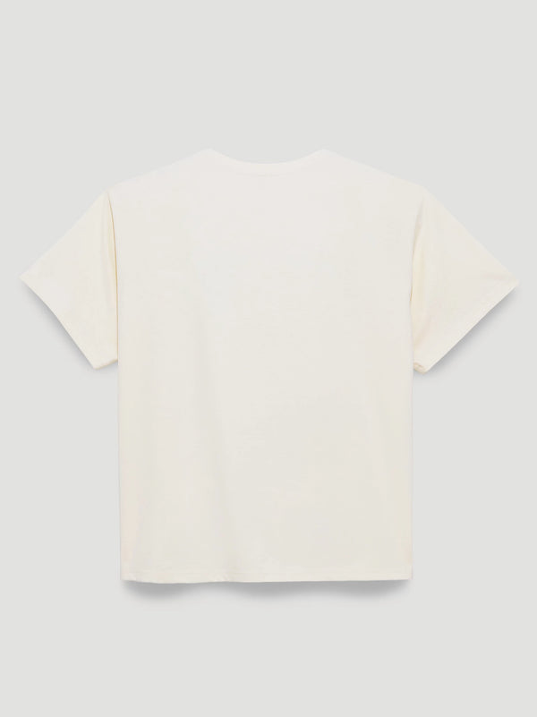 Distressed Landscape Girlfriend Graphic Tee - Antique White