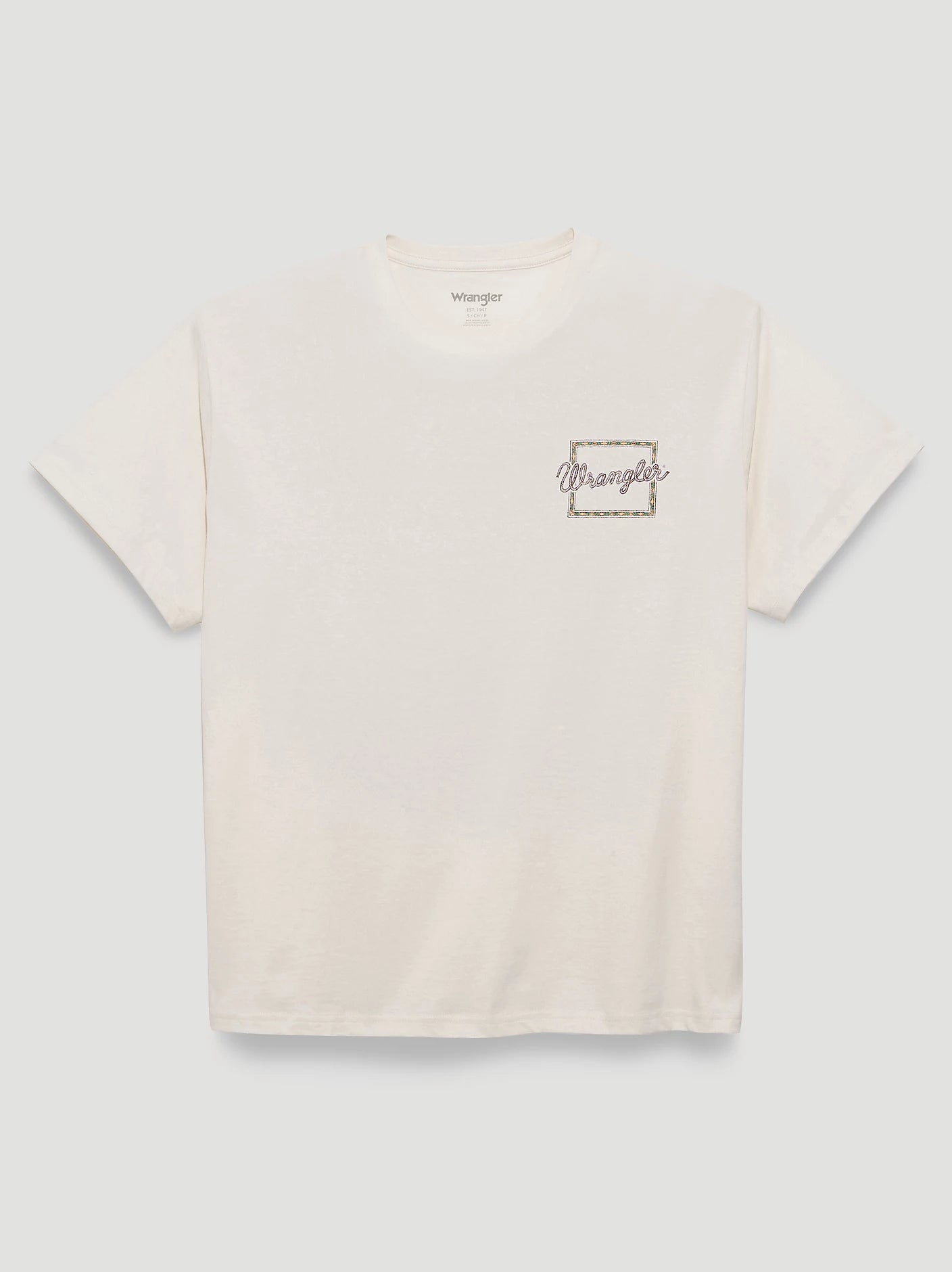 Wild Free Stamp Girlfriend Back Graphic Tee - Egret
