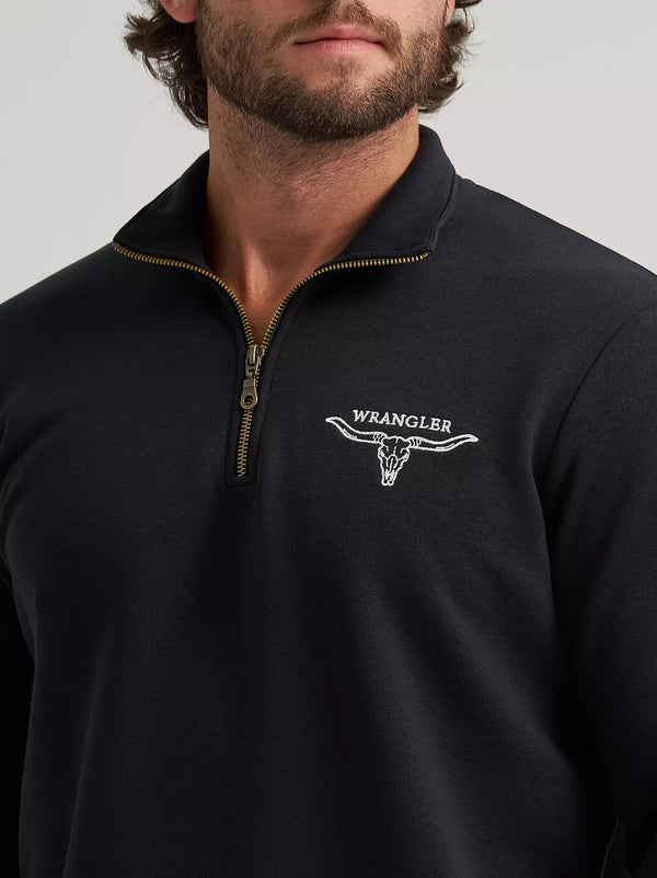 Longhorn Wrangler Quarter-Zip Fleece Pullover