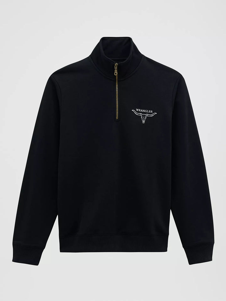 Longhorn Wrangler Quarter-Zip Fleece Pullover