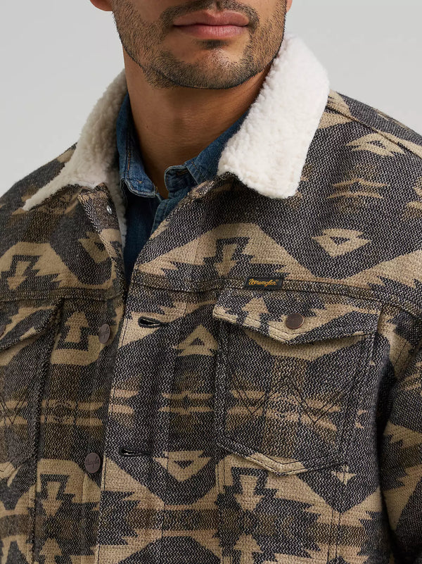 Wrangler® Jacquard Jacket - Sherpa Lined - Elmwood