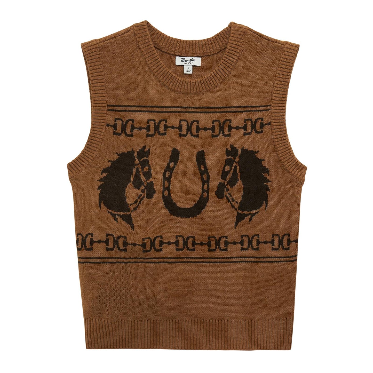 Wrangler Retro® Americana Sweater Vest - Brown