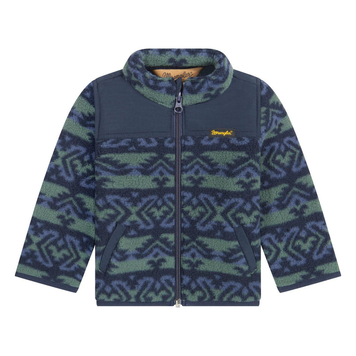 Wrangler® Baby Boys Full Zip Hay Away Sherpa - Dark Forest