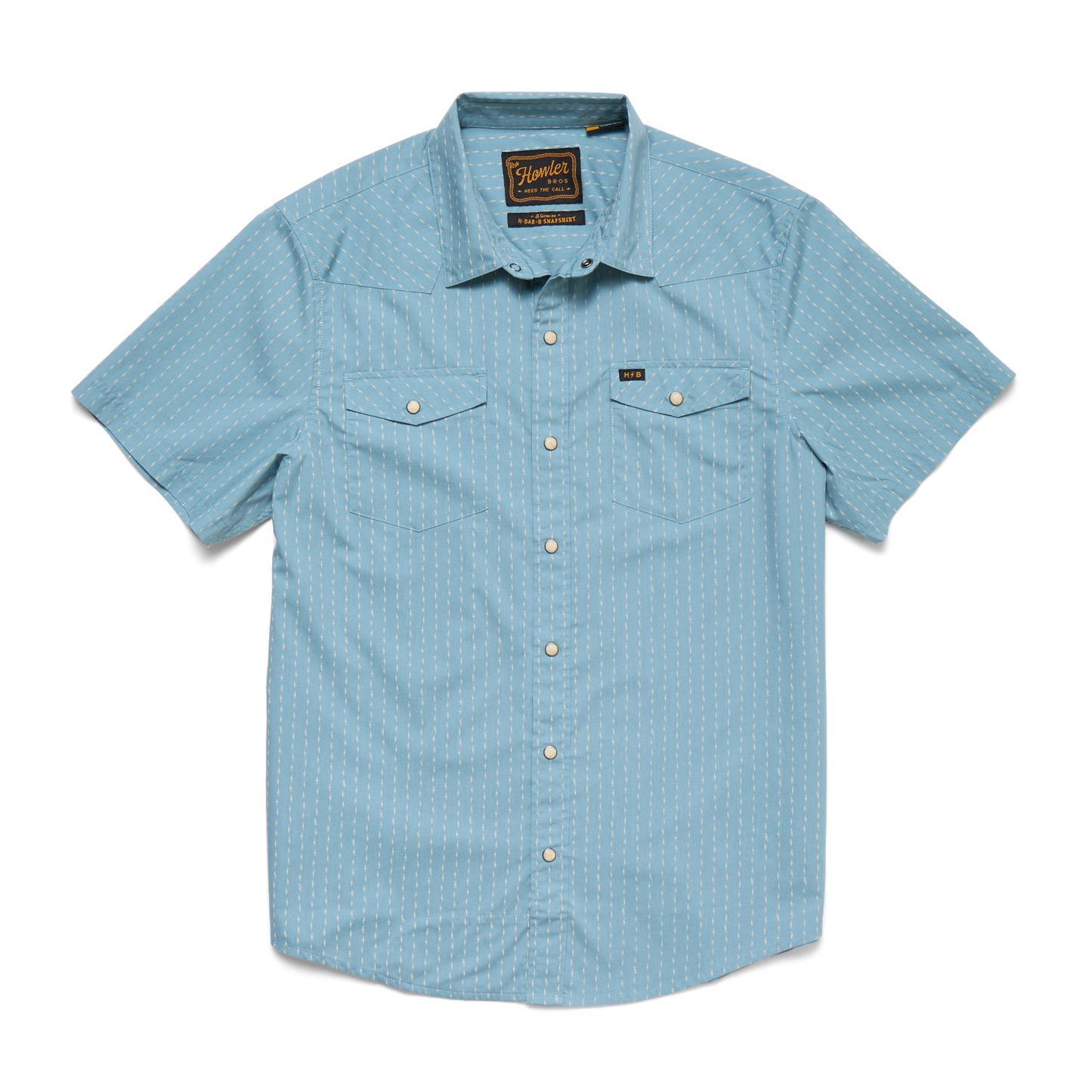 H Bar B Snapshirt - Power Lines - Smoke Blue