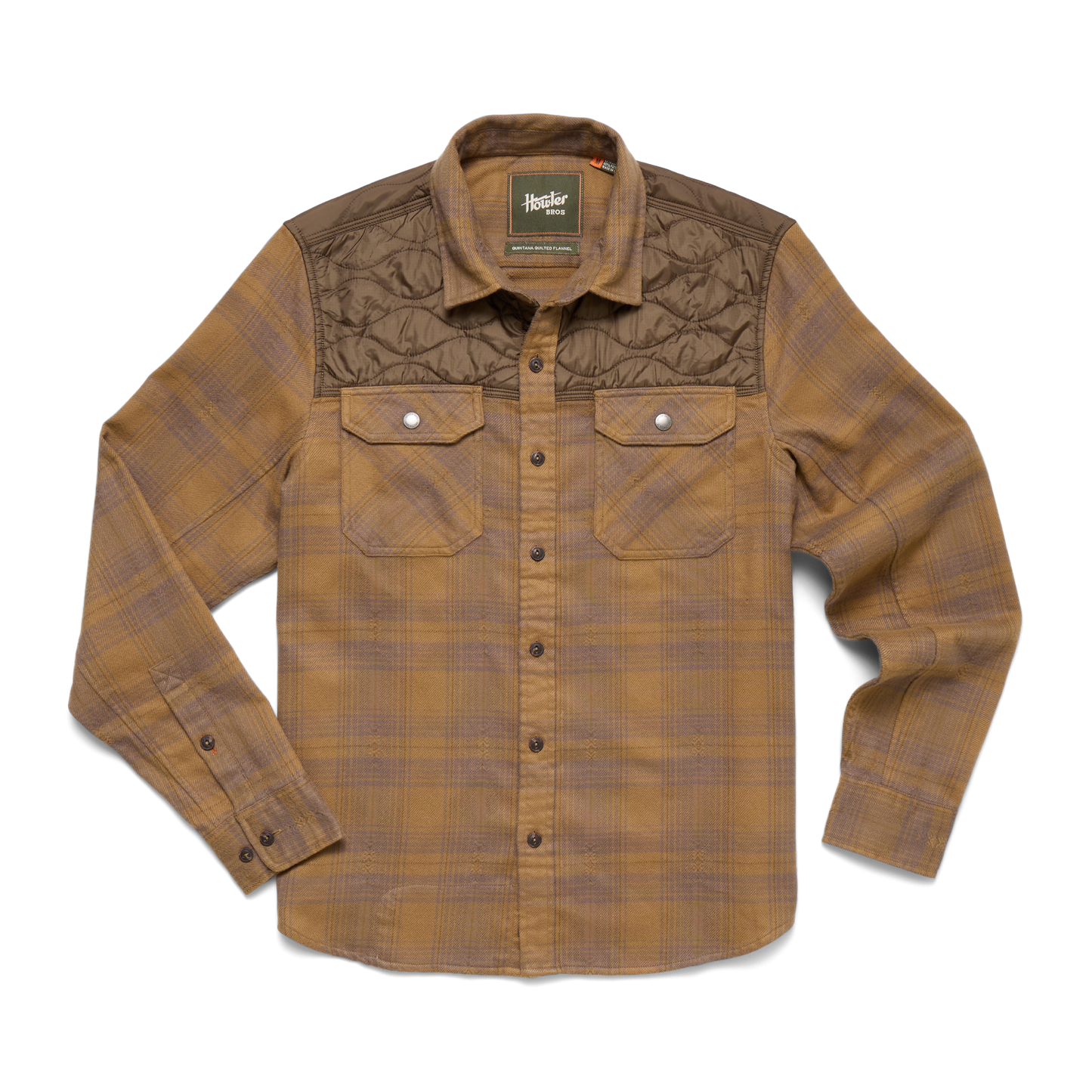 Quintana Quilted Flannel - Big Barrett Plaid - Swamp