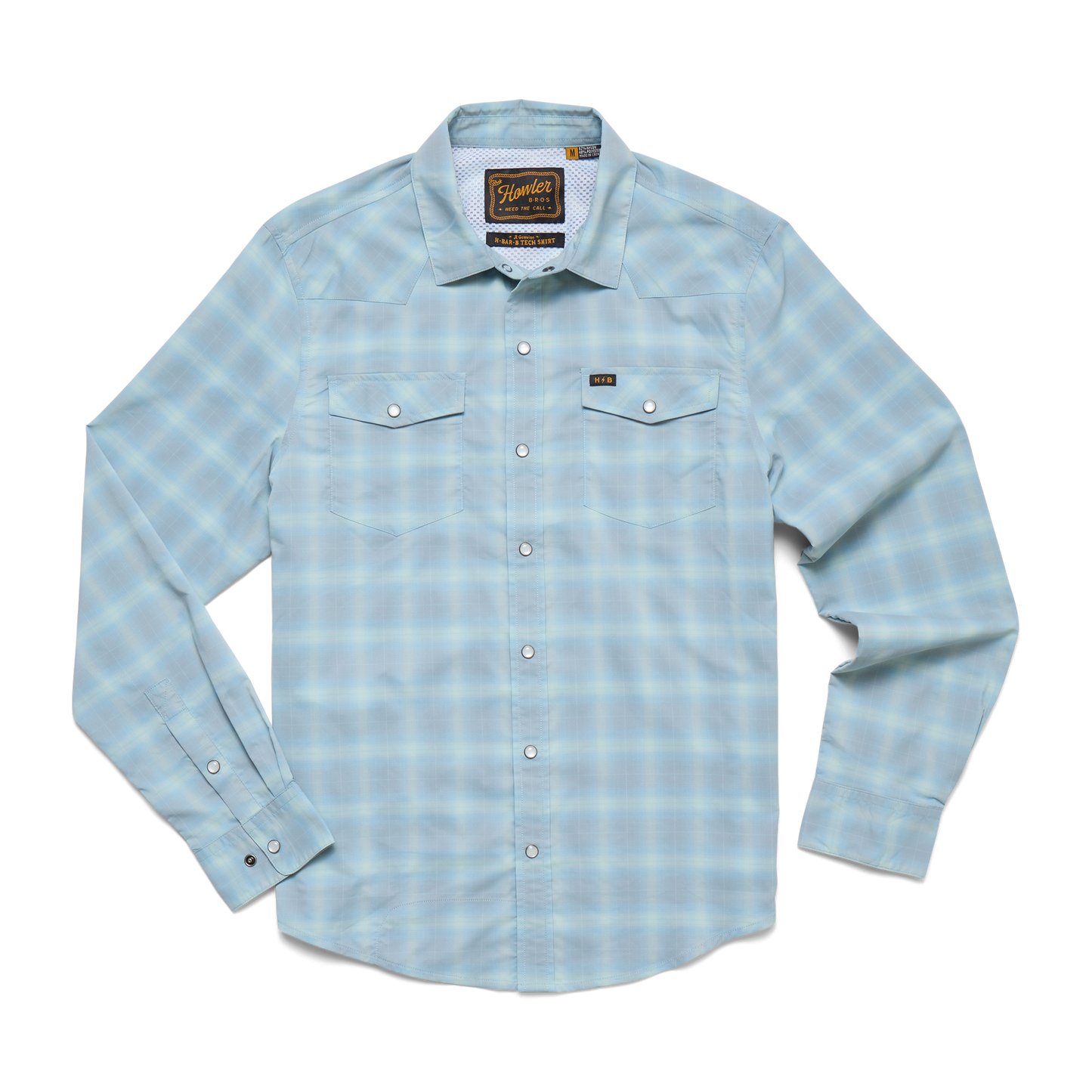 H Bar B Tech Longsleeve - Kent Plaid - Iron Blue