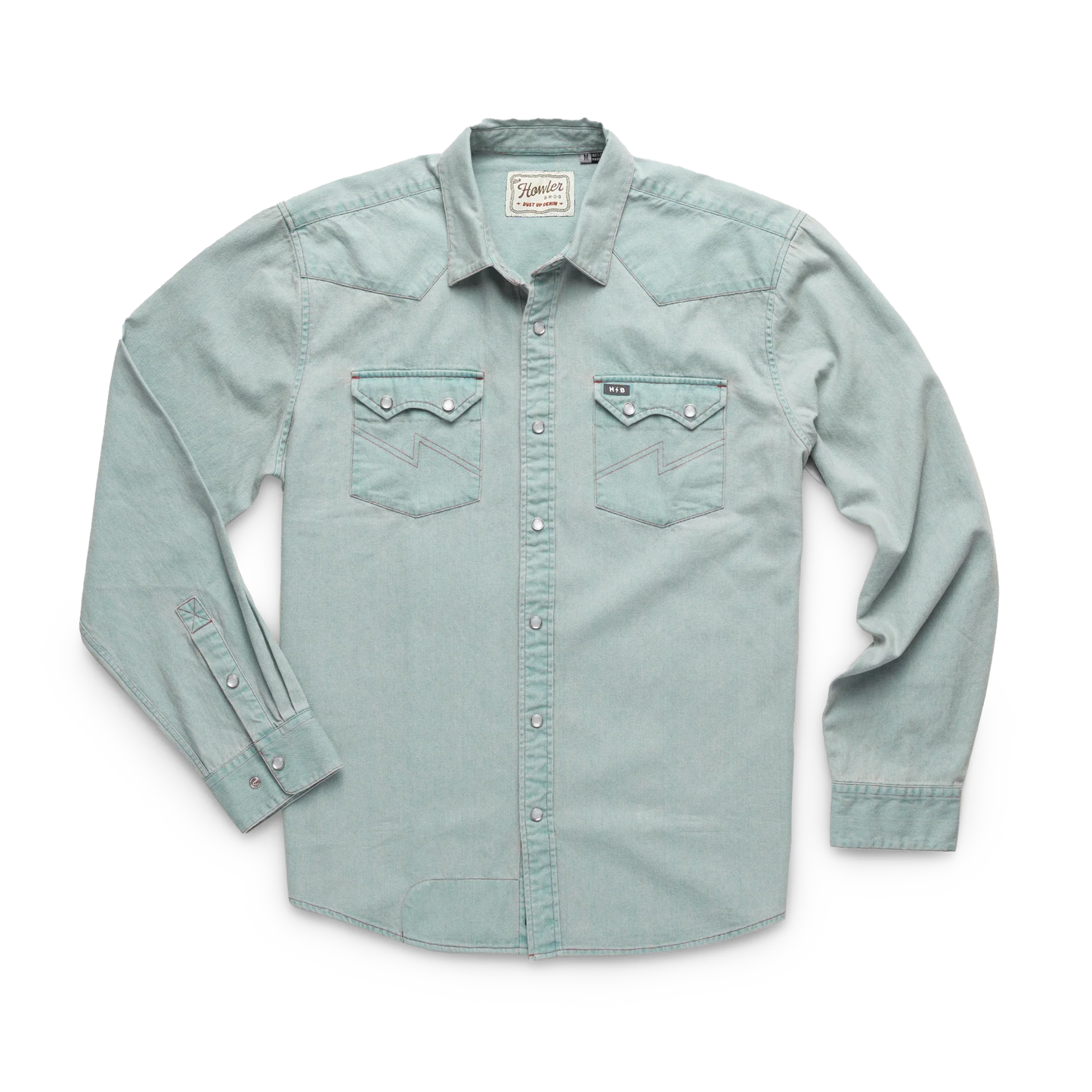 Dust Up Denim Snapshirt - Light Wash