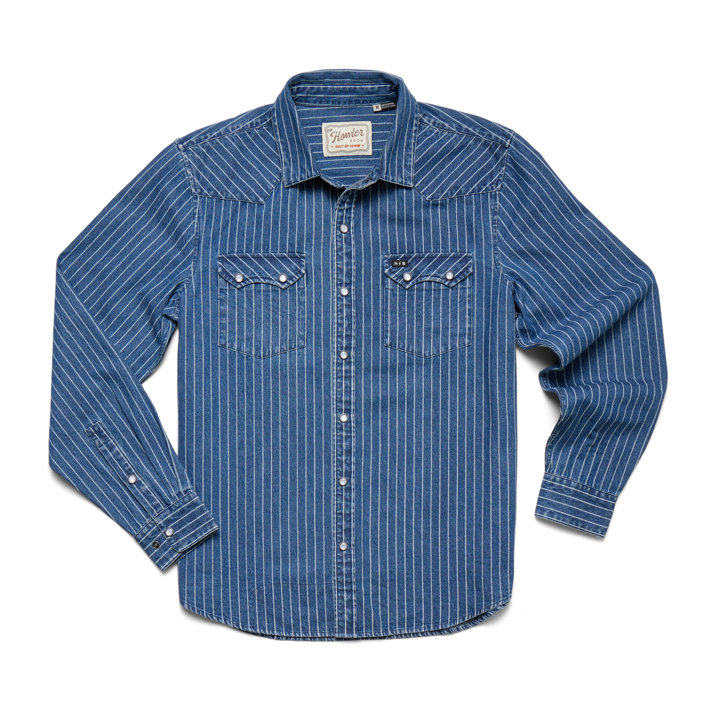 Dust Up Denim Snapshirt - Merle Stripe