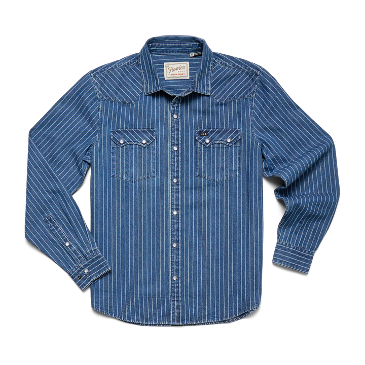 Dust Up Denim Snapshirt - Merle Stripe