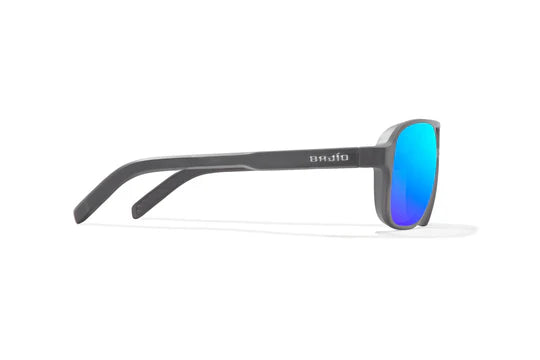 12 South Grey Glass Matte - Blue Mirror Glass Lenses