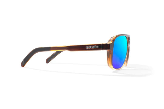 12 South Whiskey Fade Gloss with Blue Mirror Plastic Lenses