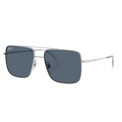 Ari Polarized Blue Lenses on Silver Frame