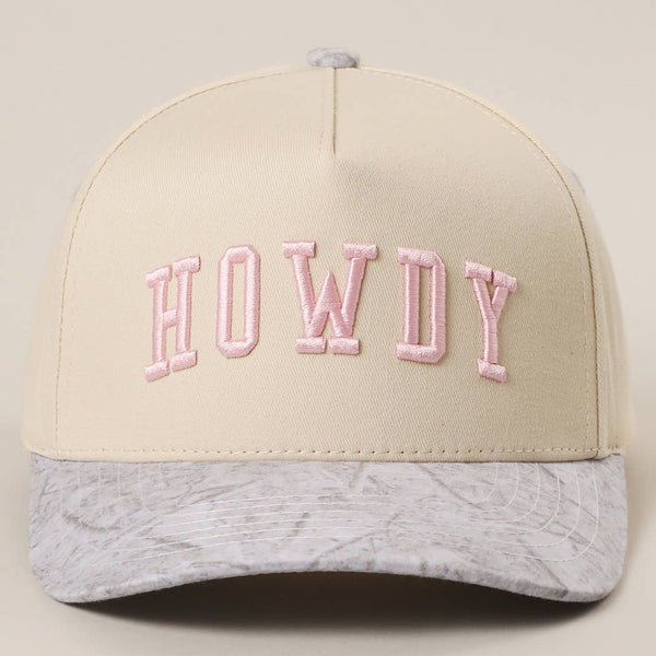 Howdy Trucker Hat - Pink & Camo