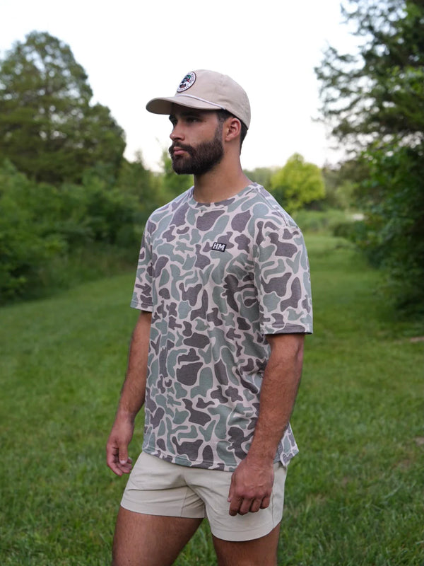 Migrator Performance Tee - Marsh Green Camo