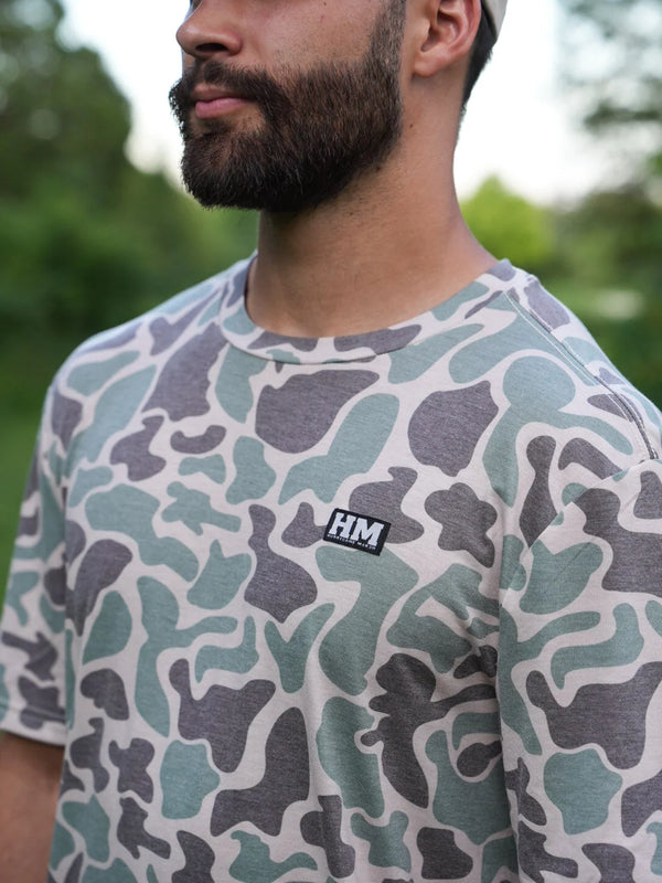 Migrator Performance Tee - Marsh Green Camo