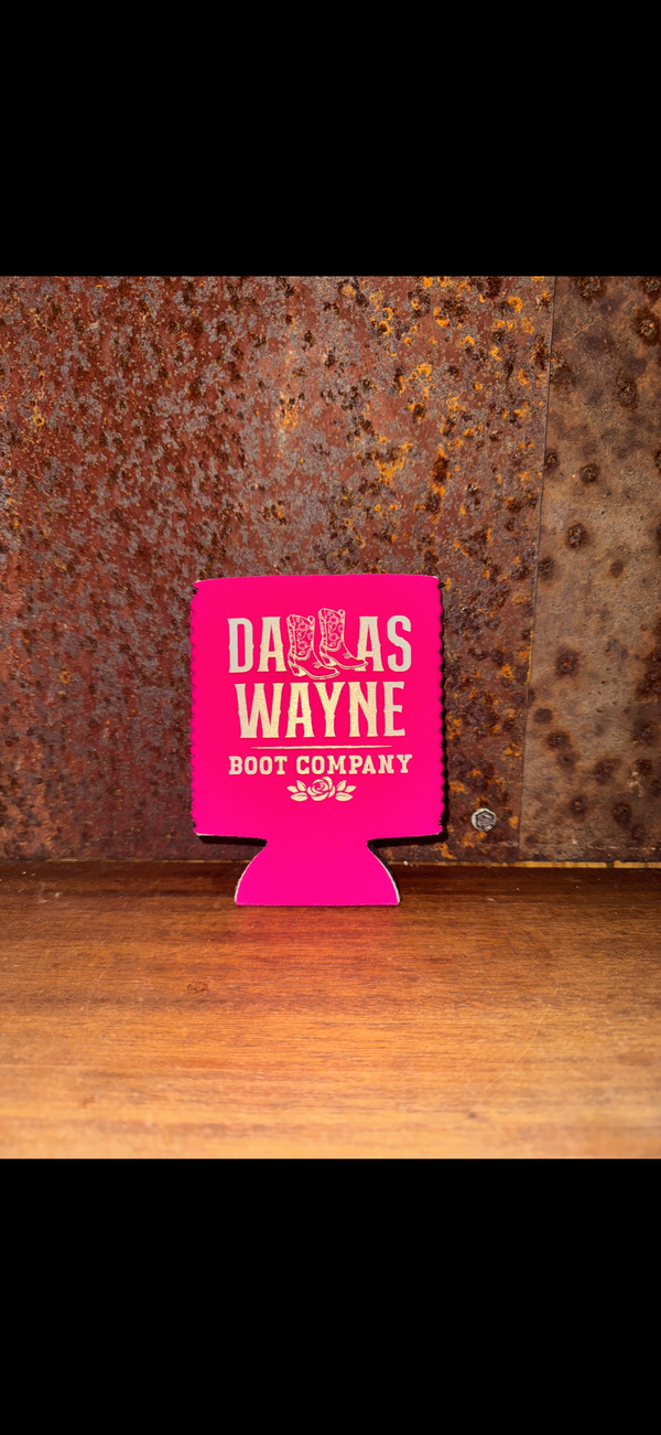 Dallas Wayne Cowgirl Boot Logo Koozie