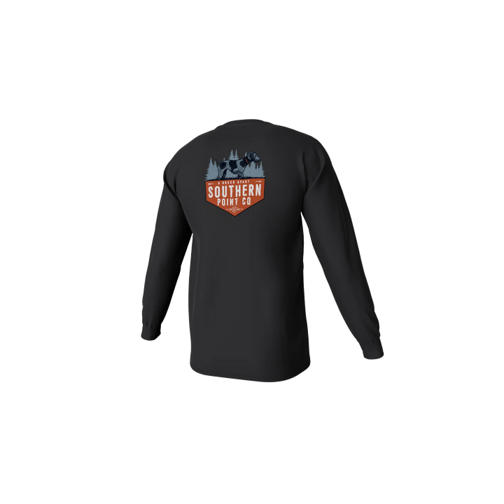 Down South Long Sleeve Pocket Tee - Black