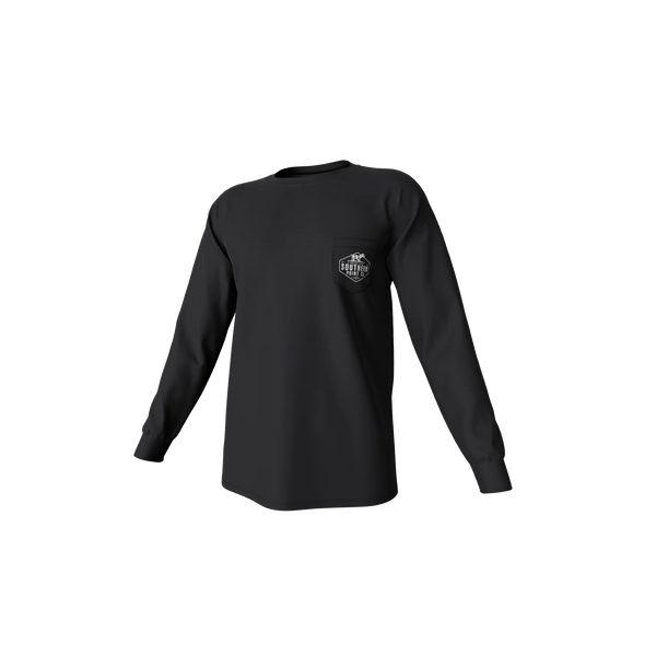 Youth Down South Long Sleeve Pocket Tee - Black
